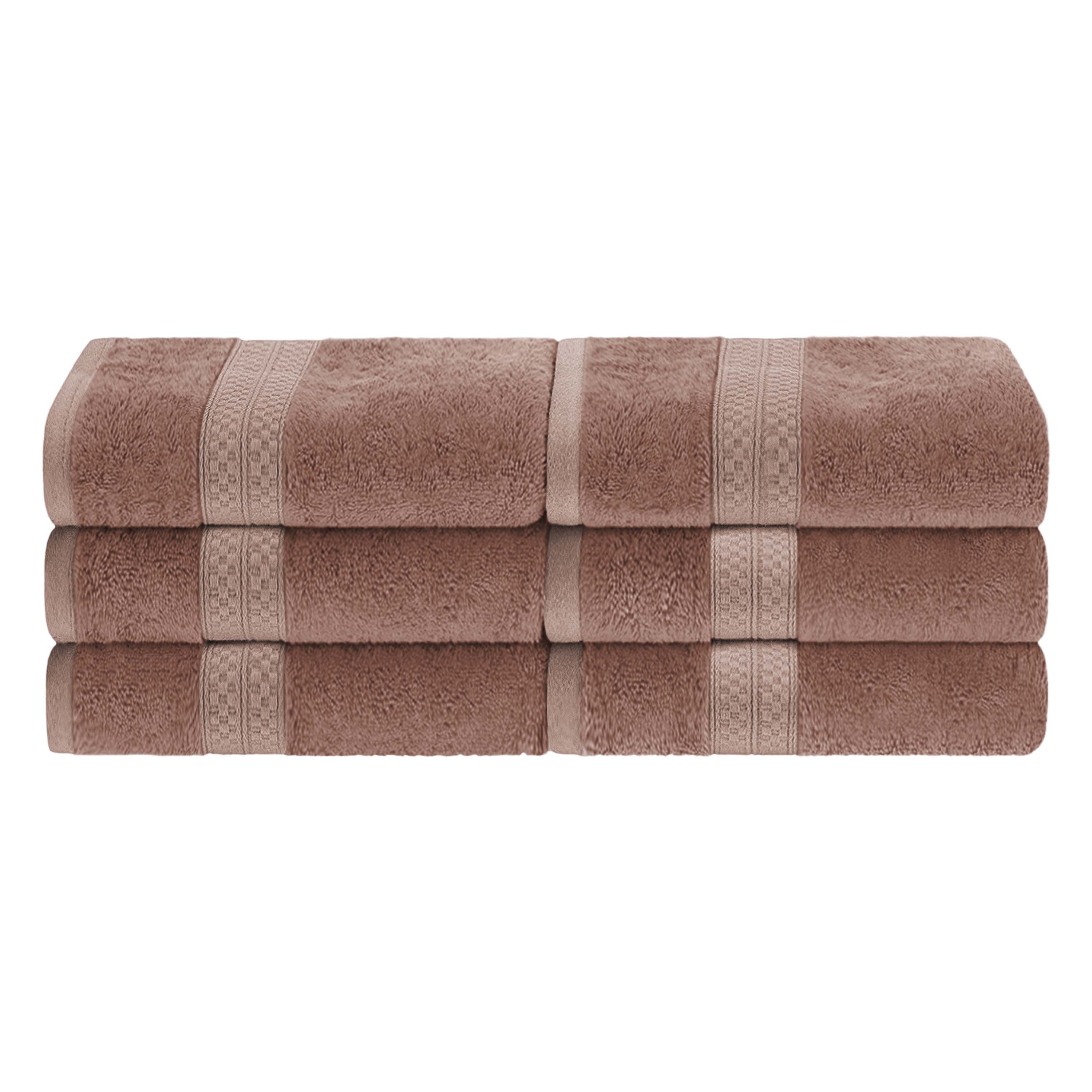 6-Piece Rayon Bamboo Blend Hand Towel Set | Soft & Absorbent Bath & Kitchen Towels for Home & Spa Use