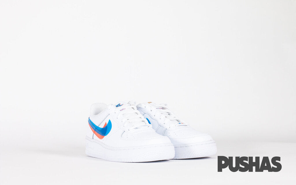 Nike Air Force 1 Low '3D Glasses' GS Sneakers - Classic White Basketball Shoes for Women & Girls - Perfect for Casual Wear, Street Style & Sneaker Collection