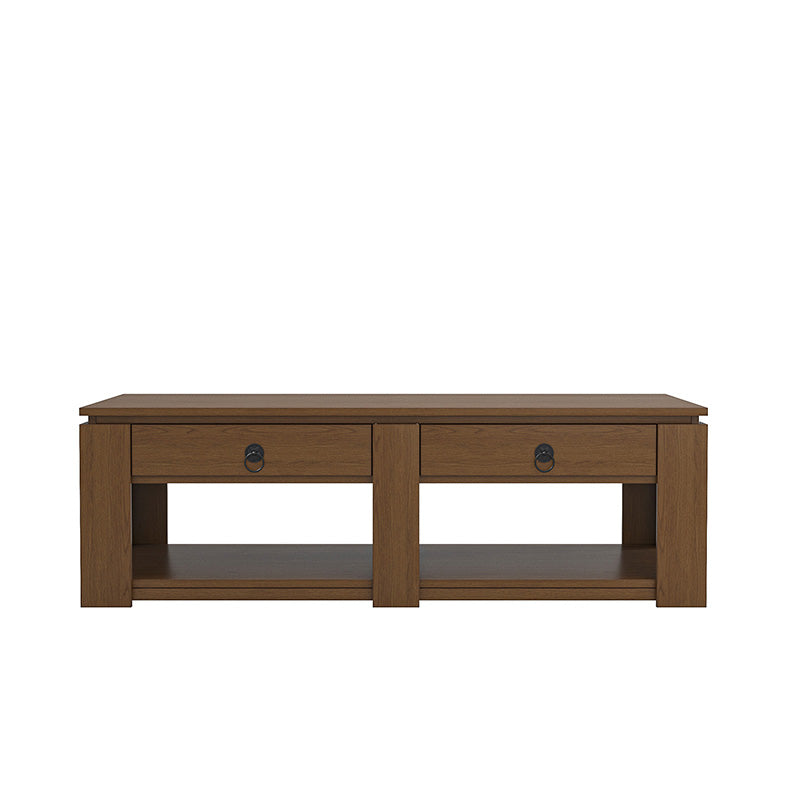 Modern Farmhouse Coffee Table with Solid Wood Legs - Rustic Chic Living Room Centerpiece for Home Decor & Cozy Gatherings