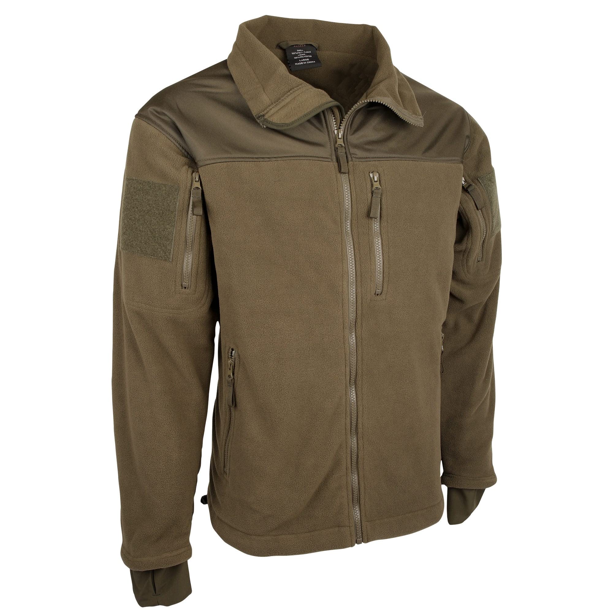 MEDALS OF AMERICA EST. 1976 - Special Operations Tactical Fleece Jacket in Coyote Brown | Military Grade Warmth for Outdoor Activities, Hunting & Tactical Missions