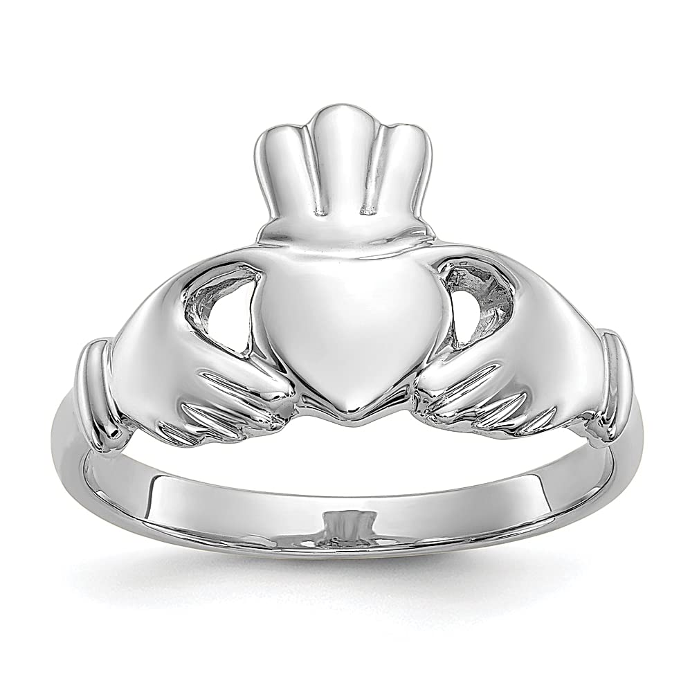 10K White Gold Claddagh Ring - Authentic Celtic Jewelry for Women, Irish Heritage Gift for Her - Perfect for Weddings, Anniversaries & St. Patrick's Day