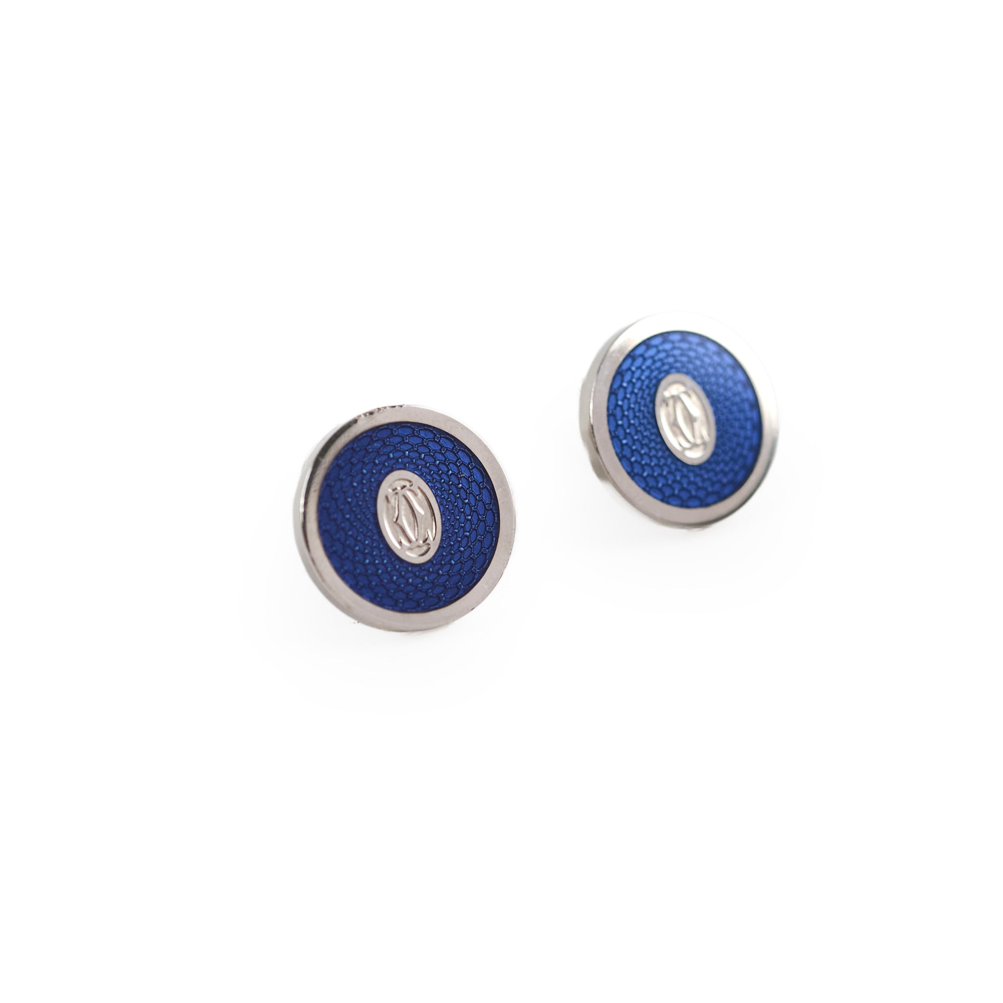 Cartier Double C de Cartier Sterling Silver Cufflinks for Men - Elegant Dress Accessories for Weddings & Formal Events
