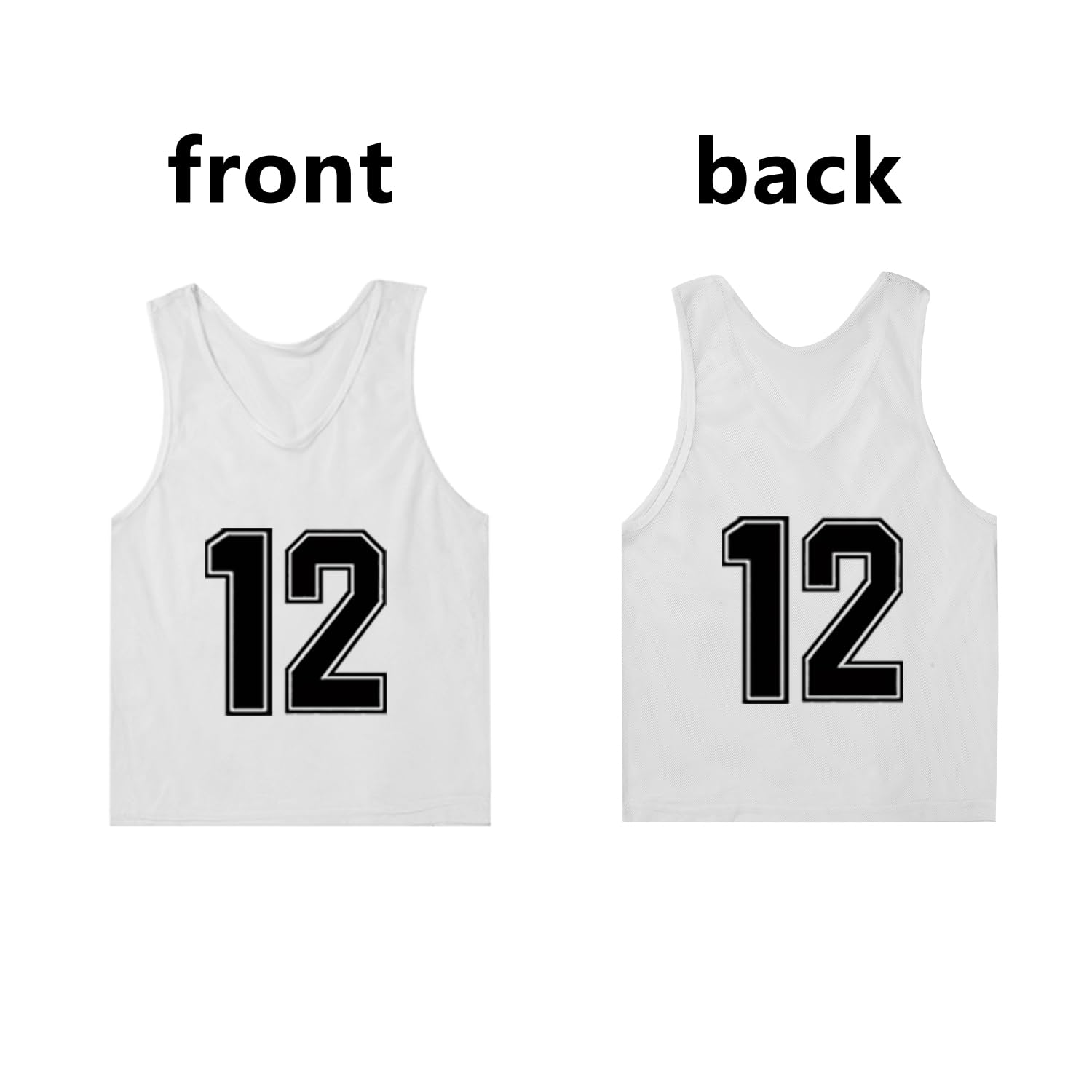Breathable Nylon Mesh Soccer Training Vests - Reversible Scrimmage Pinnies for Adults & Youth with Numbered Bibs - Ideal for Team Practice, Drills & Sports Tournaments