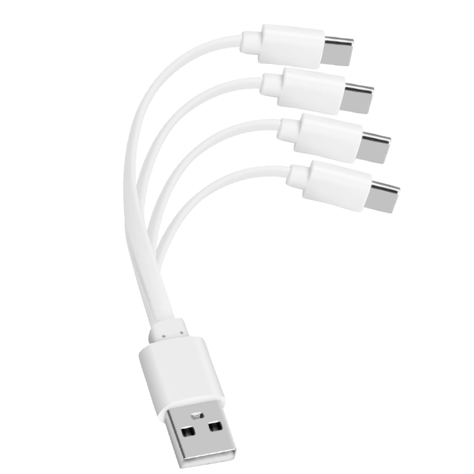 USB to USB C Fast Charging Cable 2A - 4-in-1 Multi-Port Charger Cord for AA AAA C D 9V Batteries | Perfect for Home, Office & Travel Charging Needs
