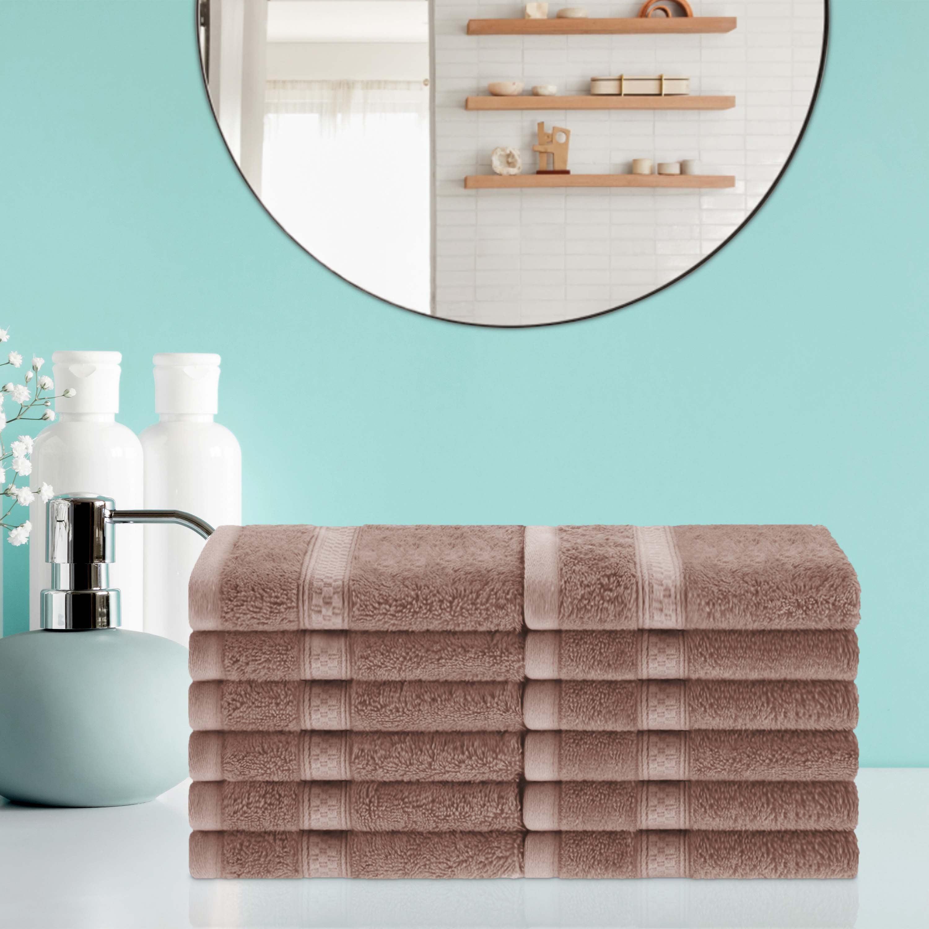 12-Piece Bamboo Rayon Blend Soft Face Towels - Eco-Friendly & Hypoallergenic for Daily Skincare & Makeup Removal