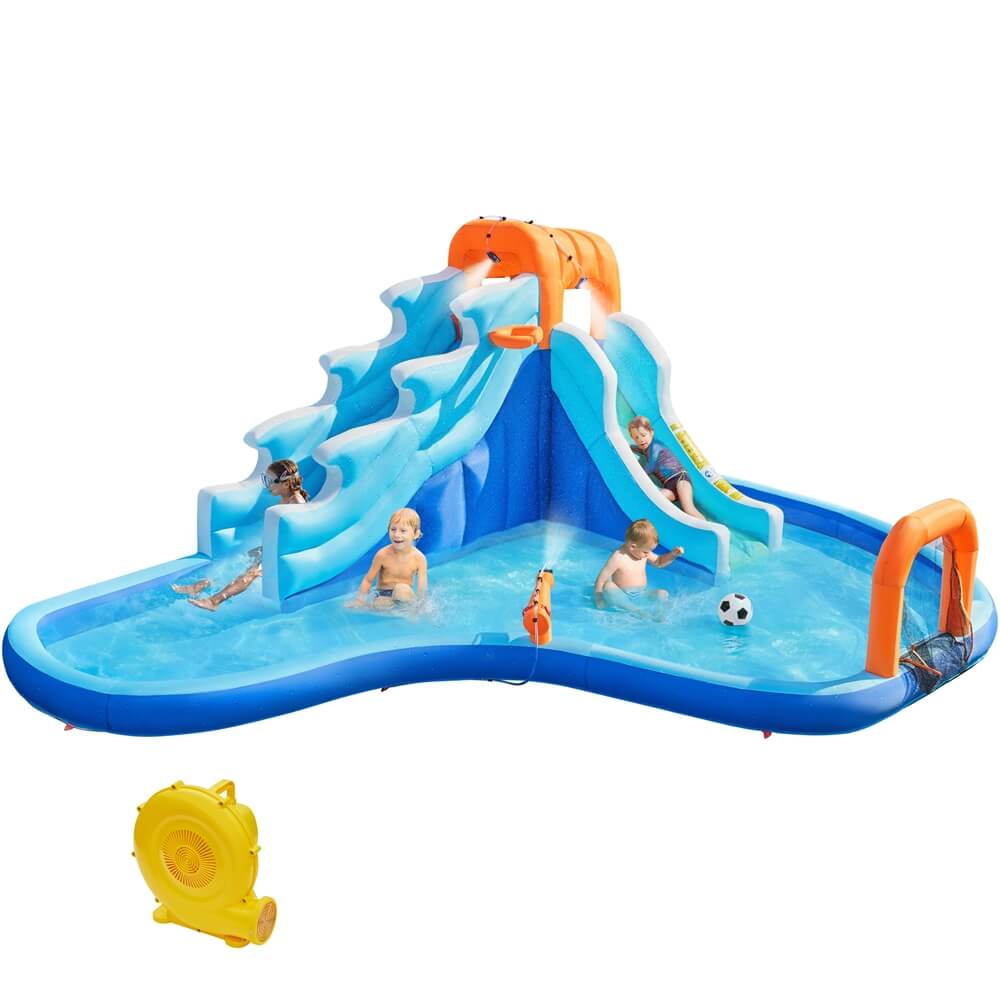 Yaheetech Dual Lane Inflatable Water Slide for Kids - Backyard Bounce House & Outdoor Summer Party Water Park Toy - Perfect for Birthday Parties, Family Gatherings, and Backyard Fun