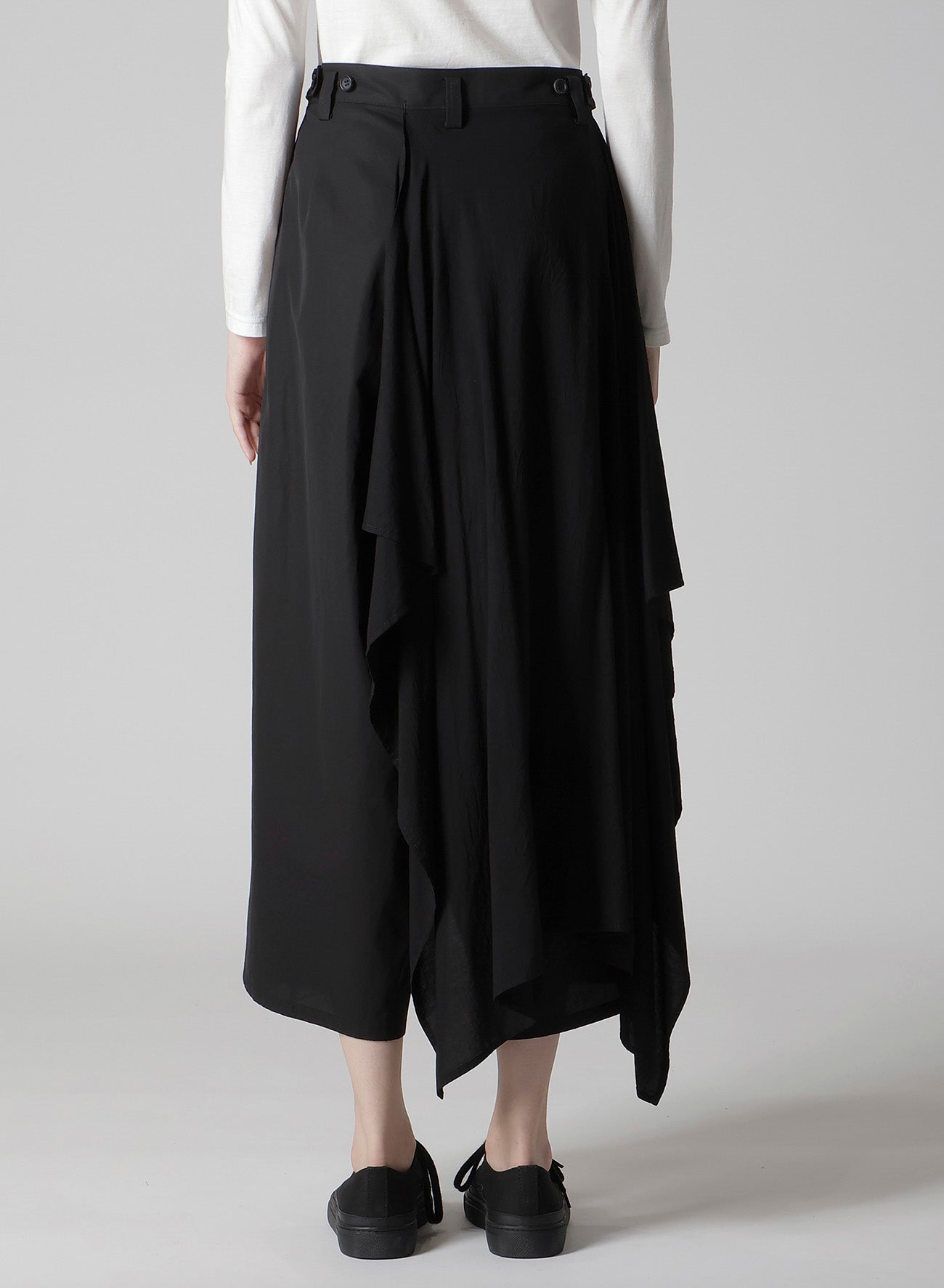 Stylish Cotton Twill Draped D Pants for Women - Comfortable & Elegant High Waist Trousers for Office, Casual Wear & Night Out