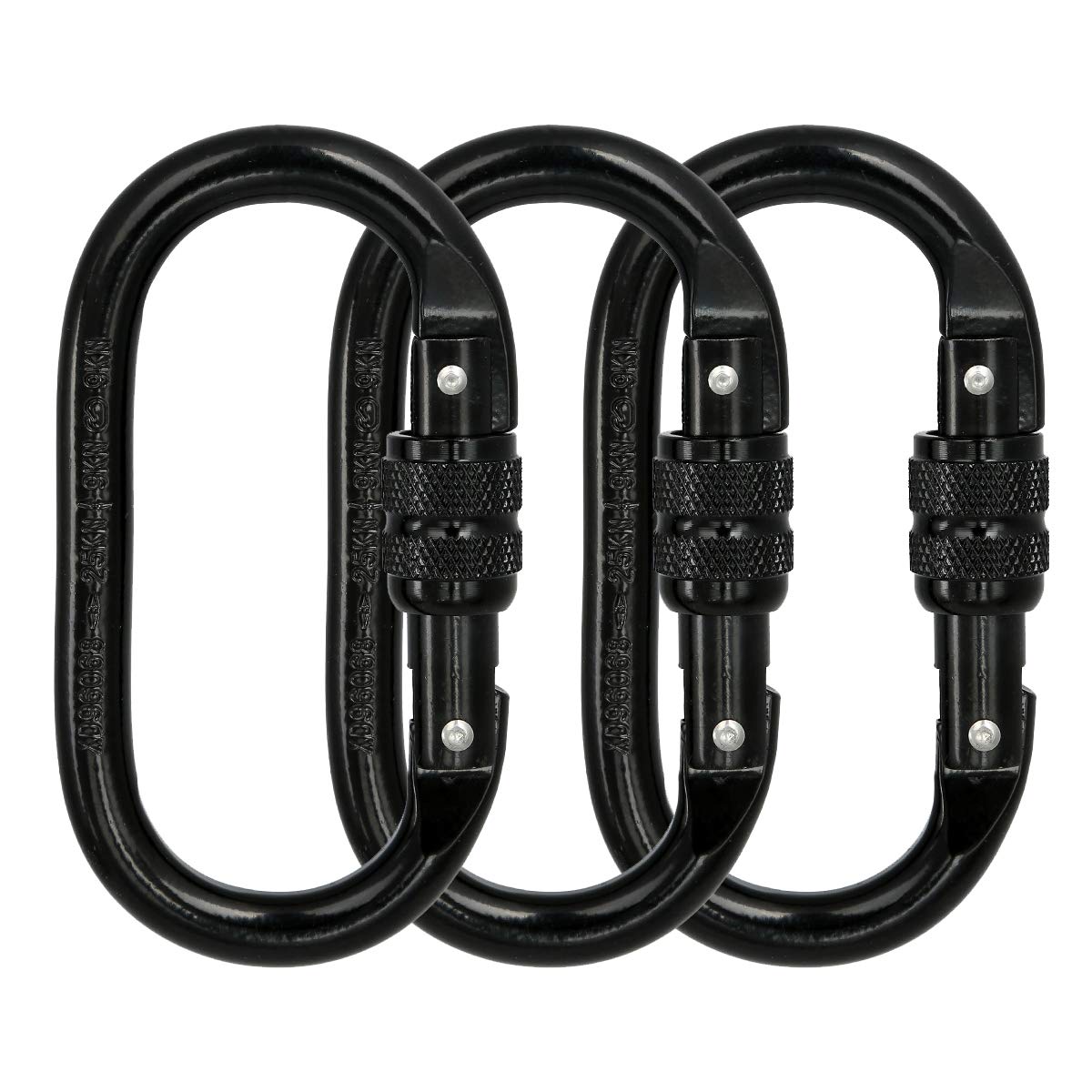 Heavy Duty Locking Climbing Carabiner Clip - CE Certified 25kN (5600 LB) Industrial Strength Twist Lock Carabiner for Rock Climbing, Rigging, Hammocks & Camping - Ideal for Outdoor Adventures & Safety Gear (Blue)