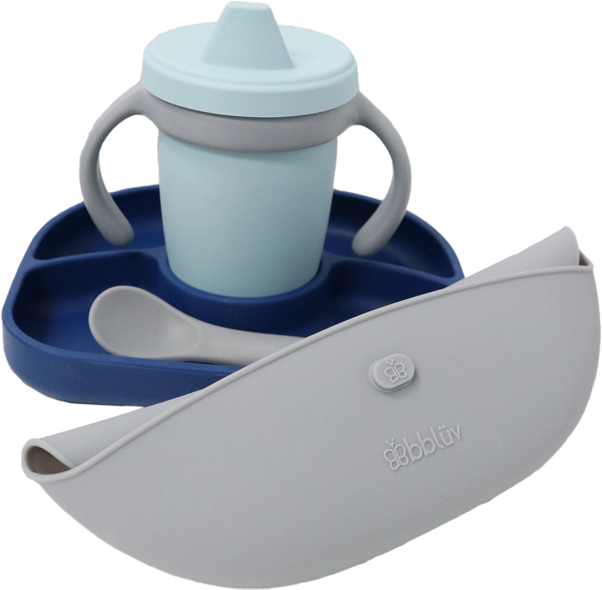 BBLÜV® Silicone Baby Feeding Set - BPA-Free, Soft & Durable Spoon, Fork & Bowl for Toddlers - Perfect for Weaning, Travel & Mess-Free Mealtime