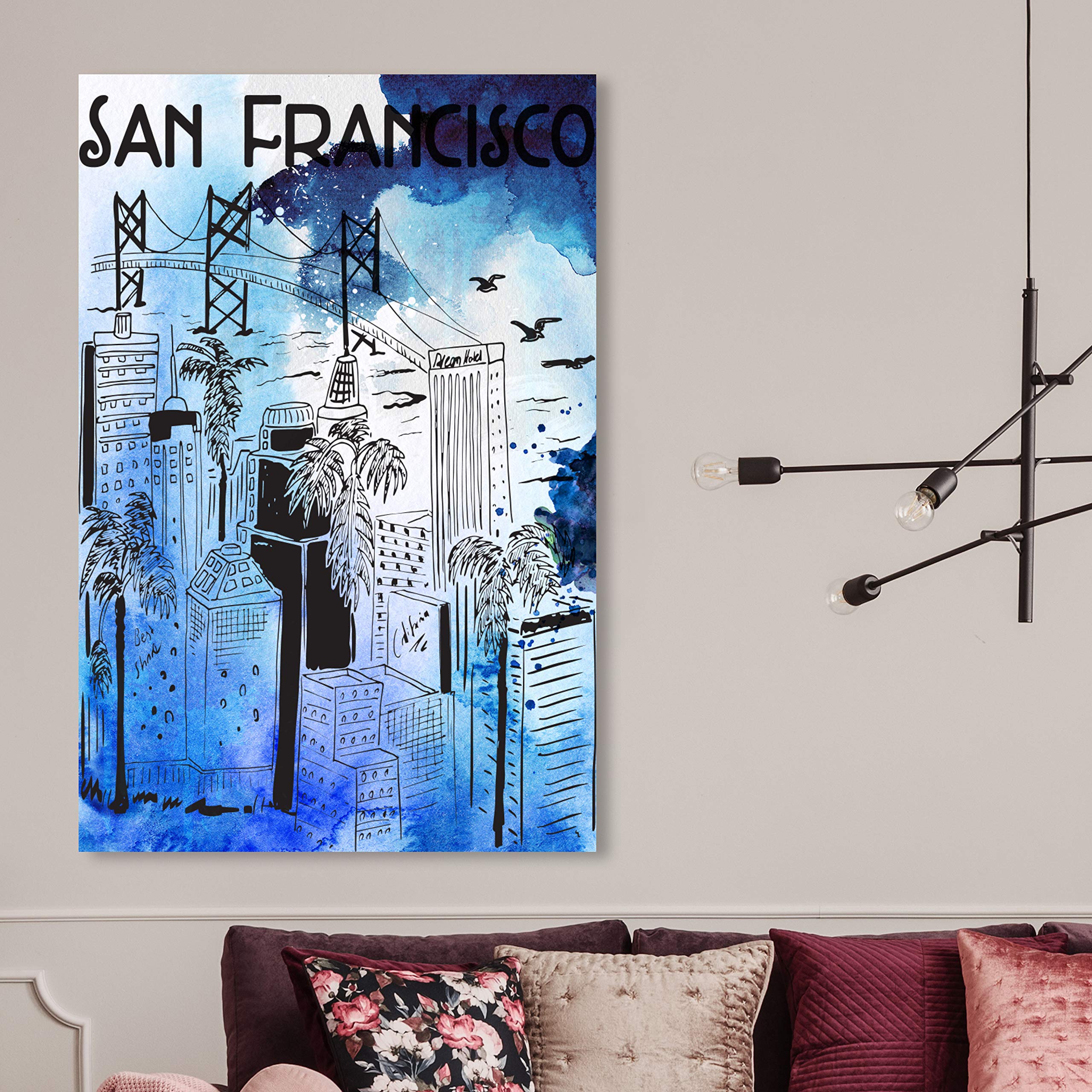 Oliver Gal Artist Co. San Francisco Skyline Wall Art Canvas Print - 30