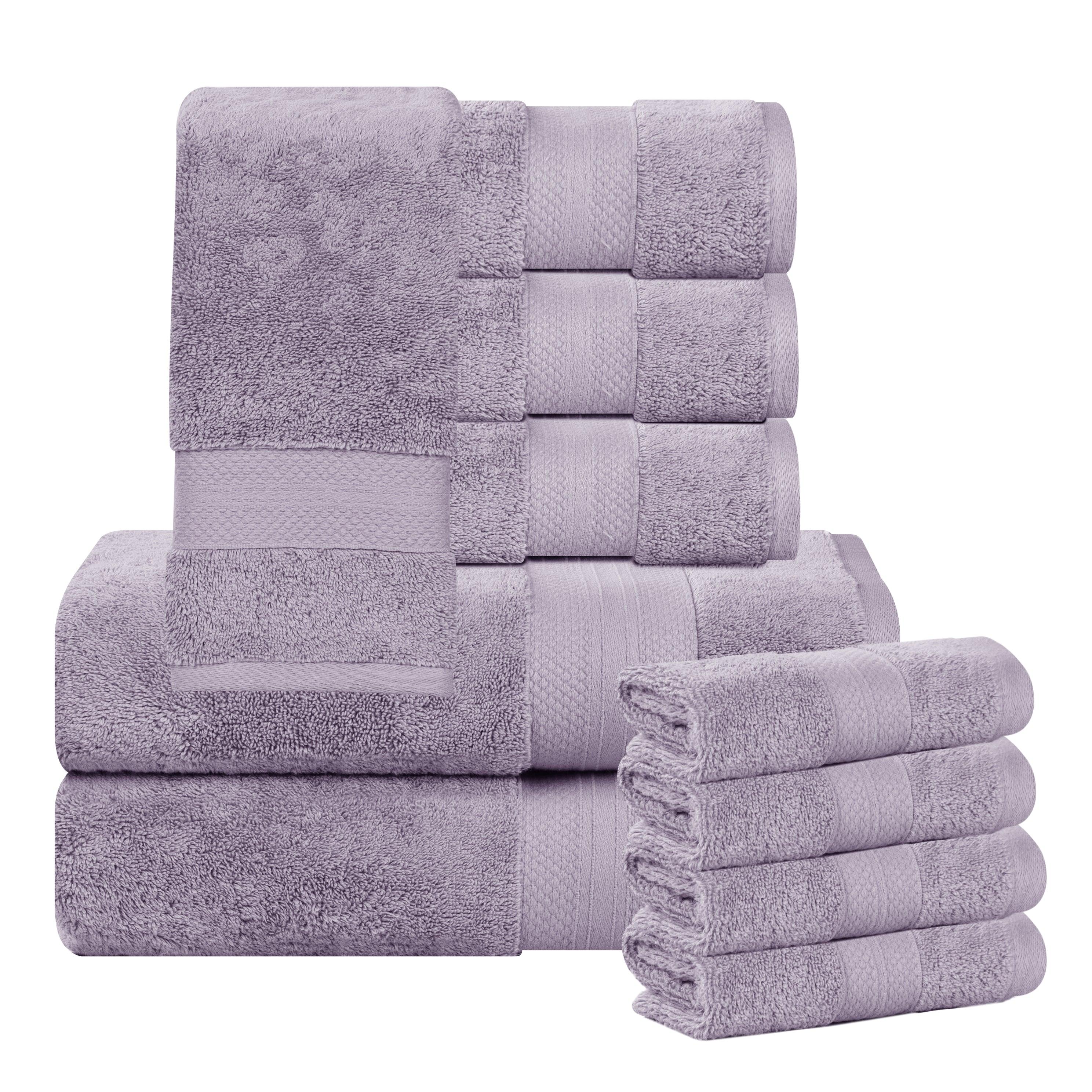 Premium Aria 10-Piece Turkish Cotton Towel Set - Ultra Soft & Absorbent Bath Towels, Hand Towels & Washcloths for Spa, Hotel & Luxury Home Use