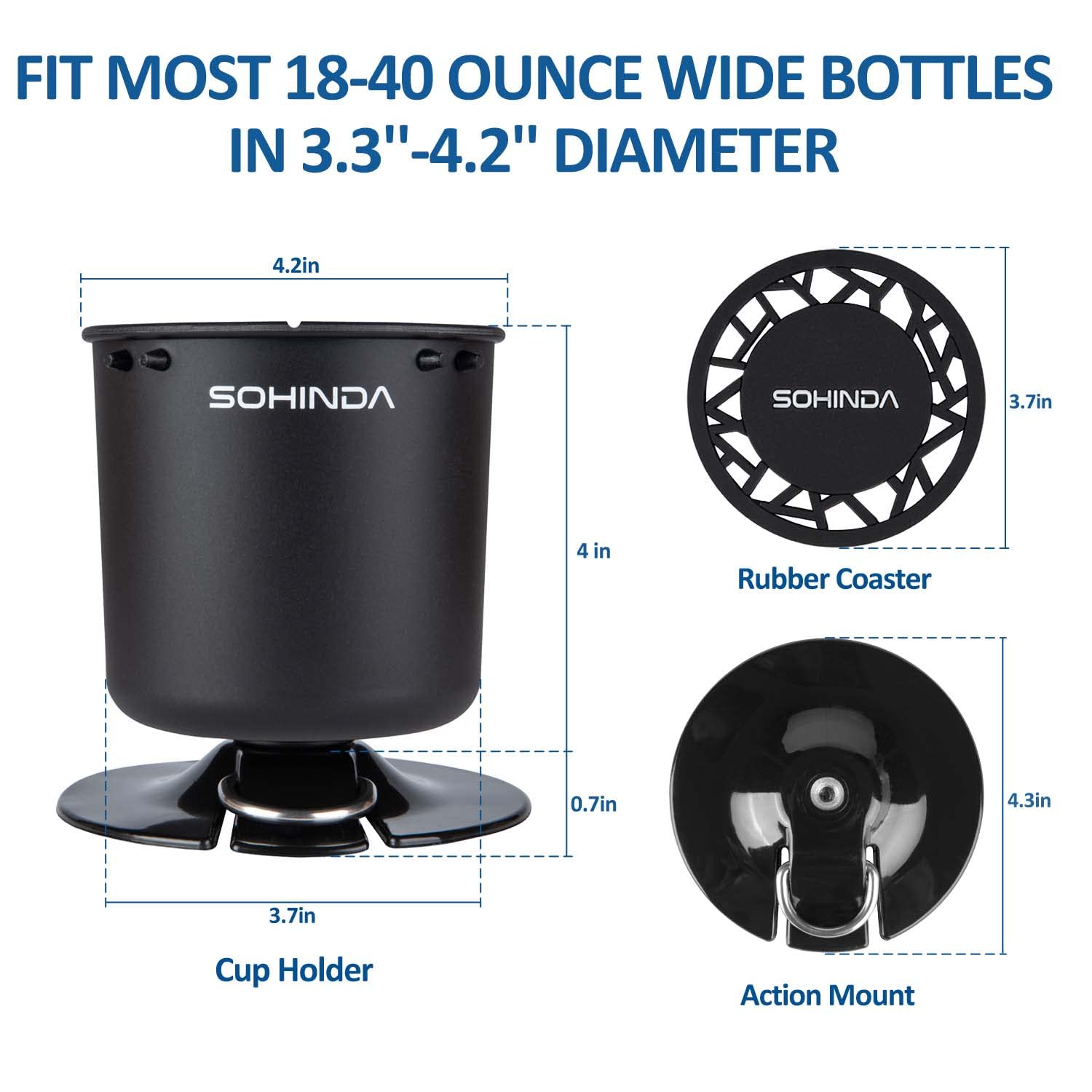 **SUP Paddle Board Cup Holder - Universal Kayak & Boat Accessory with Action Mount (White/Black) - Perfect for Drinks & Essentials on Water Adventures**    *Use Case: Keep your drinks secure while paddle boarding, kayaking, or boating—ideal for outdoor water sports and beach relaxation.*