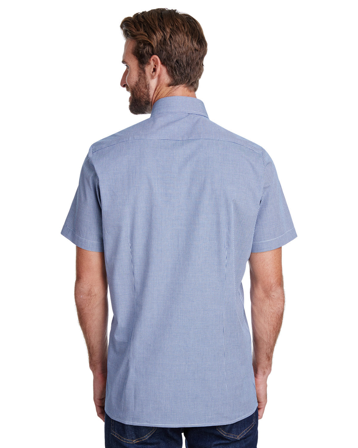 Reprime RP221 Men's Microcheck Gingham Short Sleeve Cotton Shirt - Artisan Collection | Casual Summer Wear & Outdoor Activities