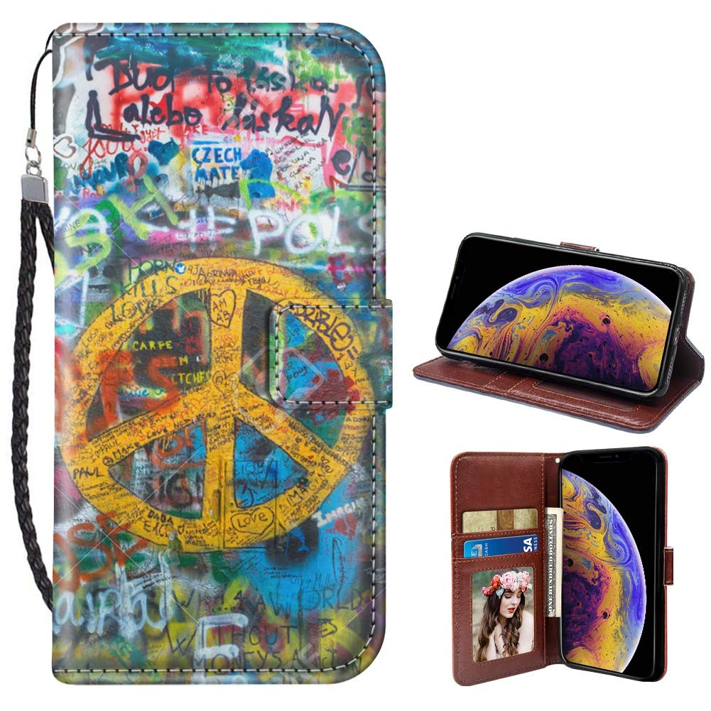 Premium PU Leather Magnetic Flip Wallet Case for iPhone Xs Max - Slim TPU Protective Cover with Card Holder & RFID Protection | Perfect for Business, Travel & Everyday Use