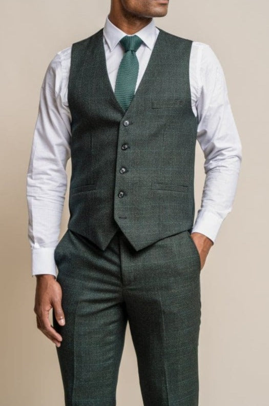 Cavani Caridi Men's Slim Fit Waistcoat Vest | Formal & Casual Waistcoat for Weddings, Office & Evening Events | Premium Slim Fit Vest for Men