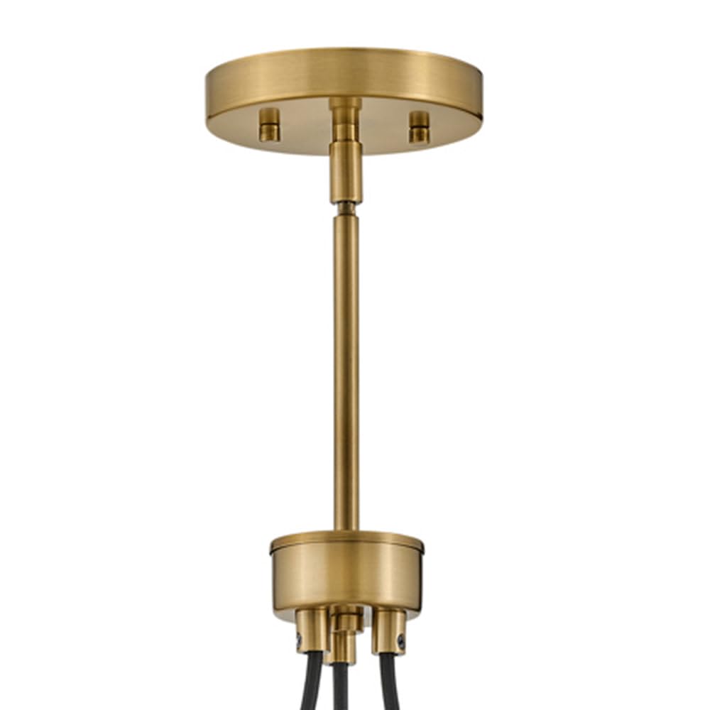 Lark Rumi 83013LCB 3-Light Adjustable Pendant Light with Clear Seedy Glass Orbs & Lacquered Brass Finish - Perfect for Kitchen Island, Dining Room, or Entryway Lighting