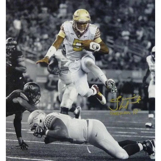 Authentic Jameis Winston Signed 16x20 Framed Photo with JSA COA - Florida State Seminoles FSU Football Memorabilia - Perfect for Collectors, Sports Fans, and Home Office Decor