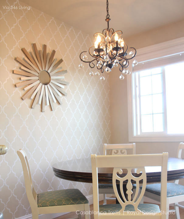 Casablanca Trellis Moroccan Stencil - Authentic Arabic Design for DIY Home Decor, Wall Painting, and Furniture Stenciling | Perfect for Boho, Moroccan, and Mediterranean Style Interiors