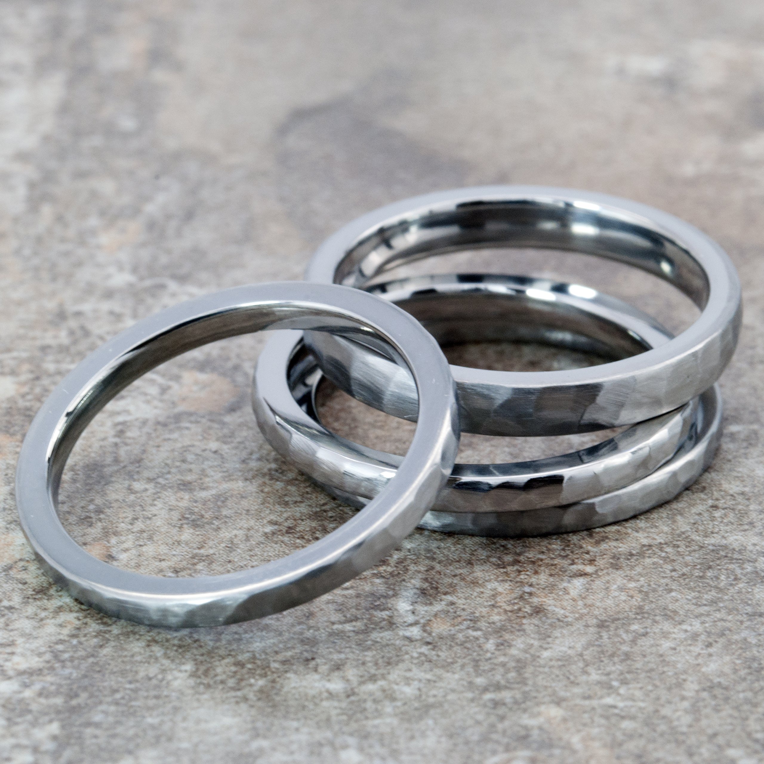 Custom Stackable Titanium Rings - 2mm Thin Wedding Bands for Women & Men - Durable & Lightweight for Everyday Wear, Anniversary Gifts & Couple Rings