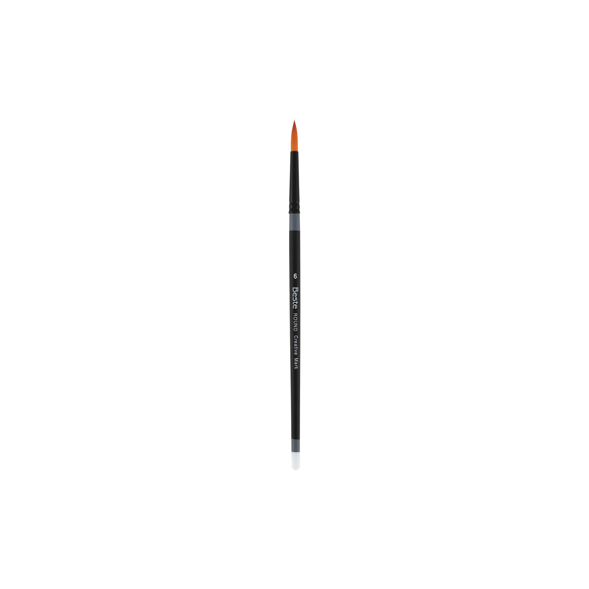 Creative Mark Beste Golden Taklon Hair Paint Brushes - Premium Round Brushes for Acrylic, Watercolor & Oil Painting - Professional Artist Tools (2-Pack, Size 6) - Perfect for Studio Work & Outdoor Painting