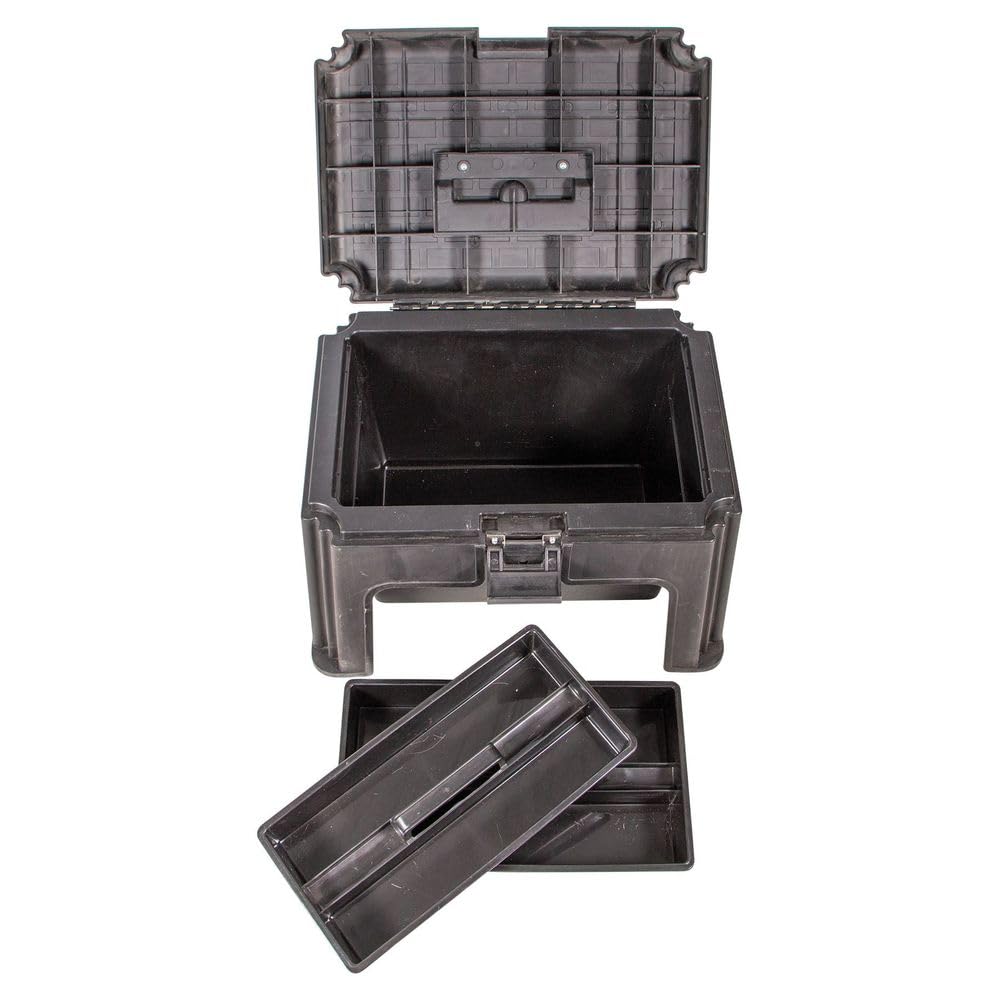 Durable Plastic Stool and Grooming Box for Horses - Multi-Purpose Equestrian Utility Step Stool with Seat - Perfect for Horse Grooming, Braiding & Stable Organization - Ideal for Barn, Show & Training Use