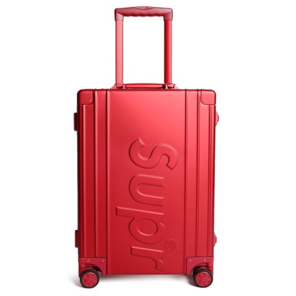 100% Aluminum Rolling Carry-On Luggage - Lightweight Matte Suitcase with Smooth Wheels for Travel | Business Trips, Weekend Getaways & Airplane Use (Red)