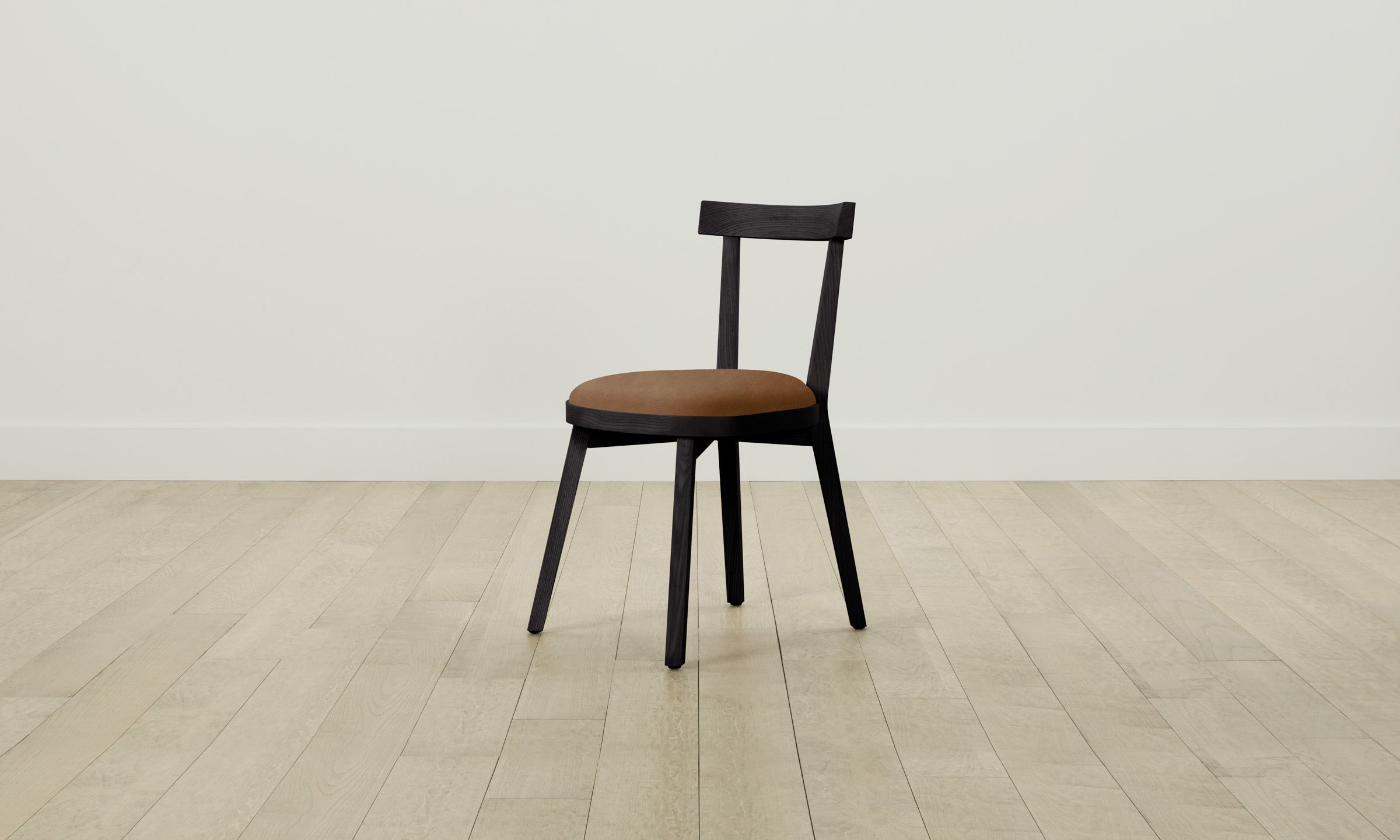Allen Dining Chair - Premium Tuscan Leather in Cognac Brown - Perfect for Kitchen, Dining Room & Office Decor