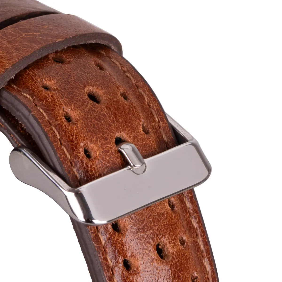 Premium Dark Brown Leather Rally Strap for Apple Watch - Durable & Stylish Replacement Band for Work, Gym & Everyday Wear