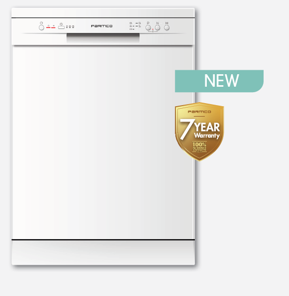 600mm Compact White Dishwasher - Energy Efficient & Quiet for Small Kitchens & Apartments