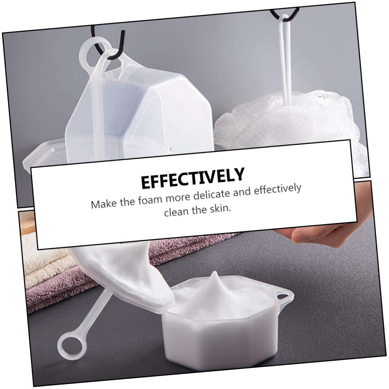 2 Sets Durable Foam Maker for Face Wash - Rich Cream Bubbler & Foamer Cup for Skincare - Korean Style White PP Foam Maker for Gentle Cleansing & Spa at Home