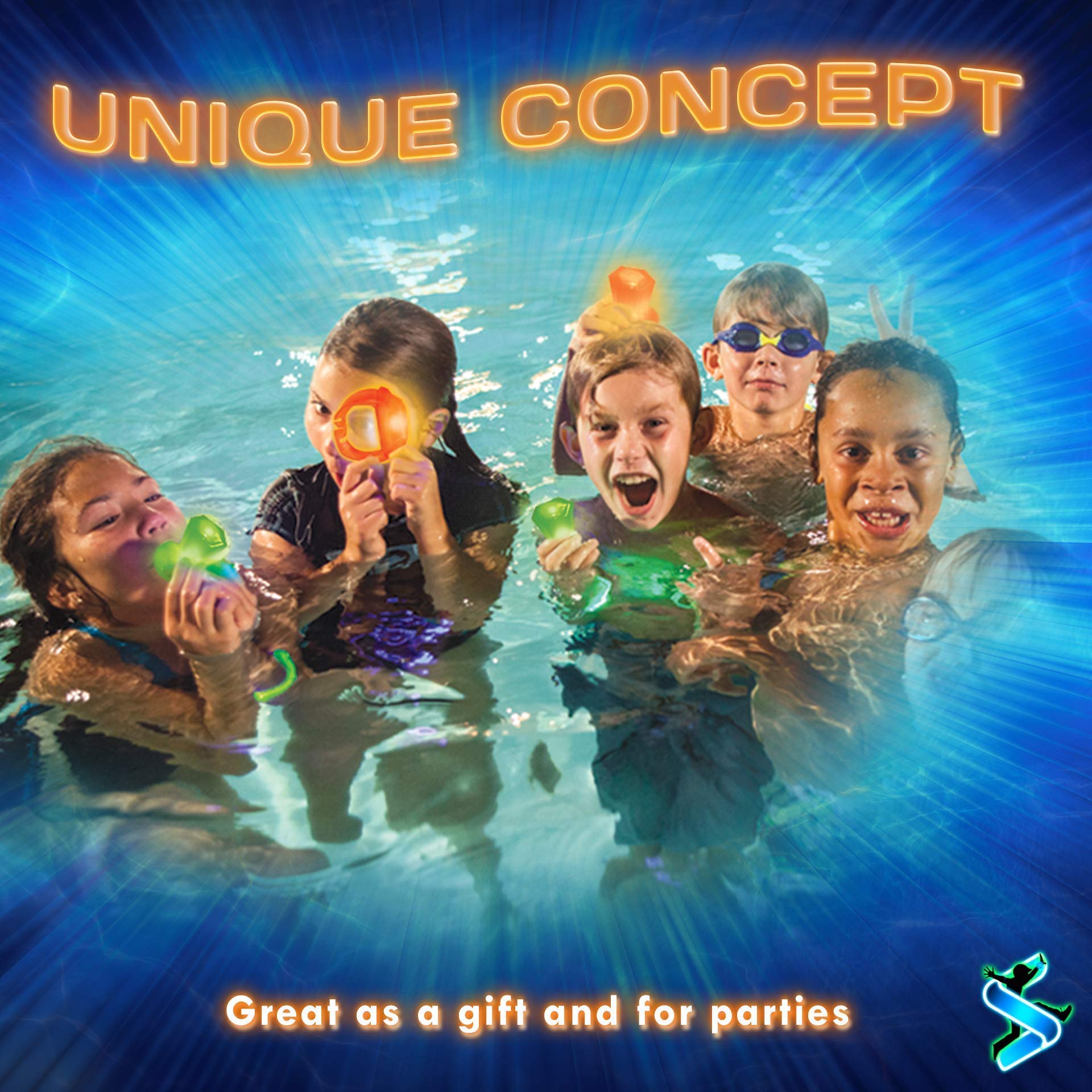 Starlux Games Ultimate Pool Party Set - 5 Vibrant Colors & 10 Fun Game Options for Outdoor Summer Parties, Family Gatherings & Backyard Fun