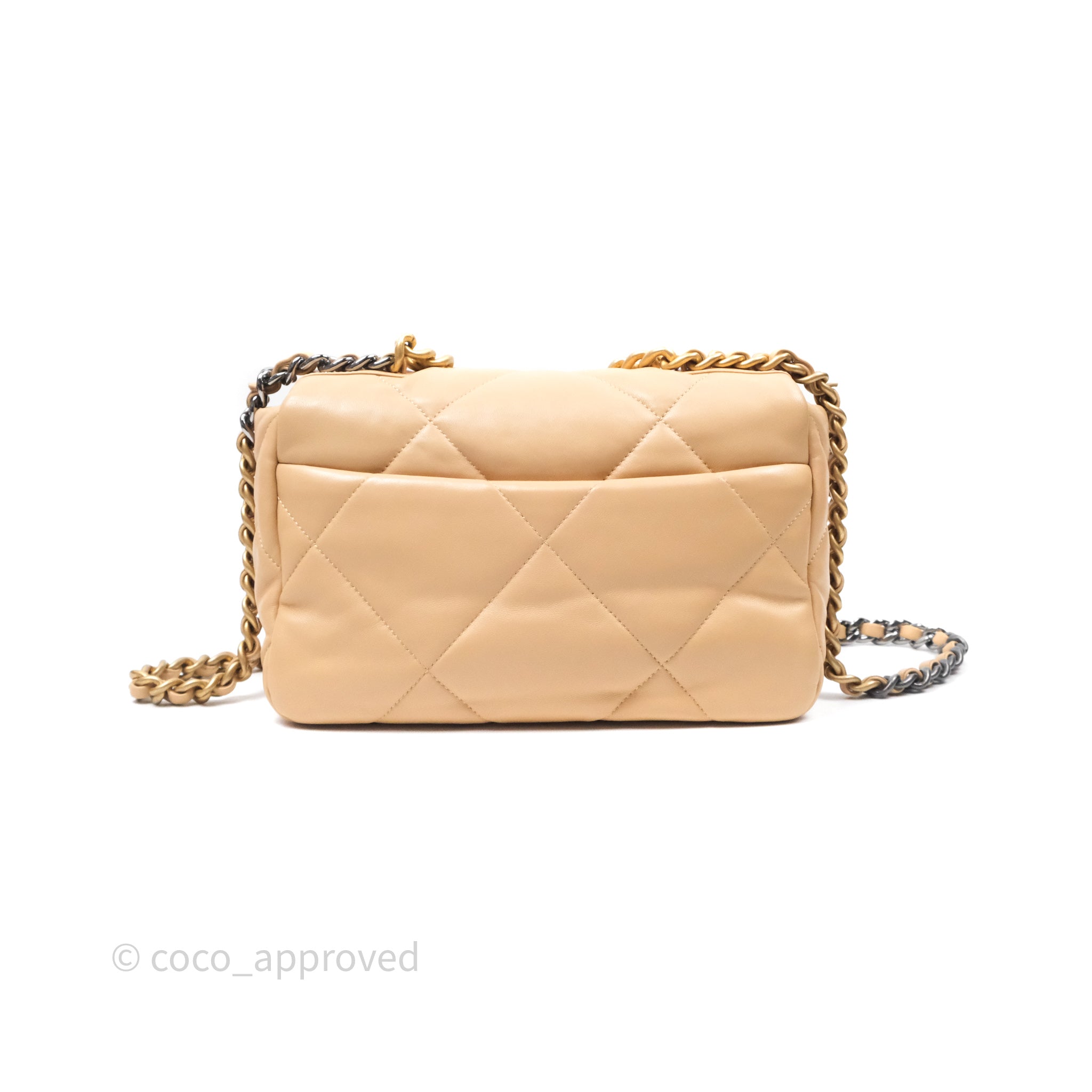 Chanel 19 Small Beige Handbag with Mixed Hardware - Luxury Crossbody Bag for Women, Perfect for Daily Use & Special Occasions