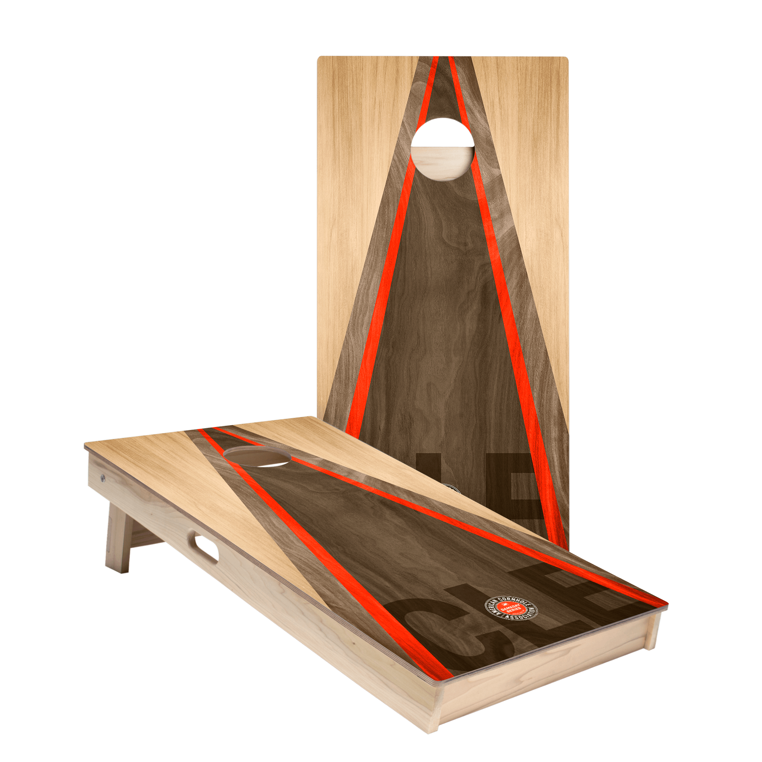 Cleveland Browns Football Cornhole Game Set - Classic Triangle Star Design for Tailgating & Backyard Parties - Perfect for Game Day, BBQs, and Outdoor Fun