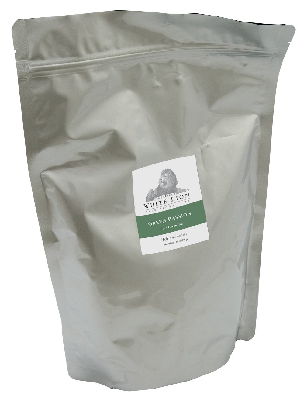 Premium White Lion Green Passion Loose Leaf Tea - 1 lb (16 oz) Bulk for Iced Tea, Hot Brewing & Relaxation