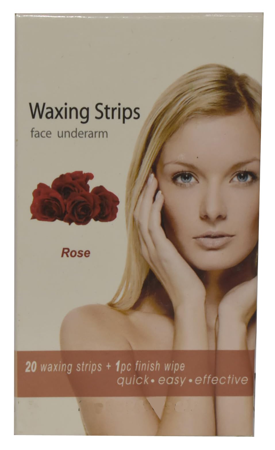 Best Hair Removal Wax Strips for Women - Face & Underarm Waxing Kit with Rose Scent | Painless & Smooth Skin | Perfect for Home Use, Travel, and Salon