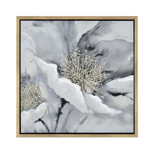 Bowie Bloom II - 23.62 Inch Framed Wall Art Decor, Modern Canvas Painting for Living Room, Bedroom, Office & Home Decor - Perfect Gift Idea for Housewarming, Wedding & Holidays