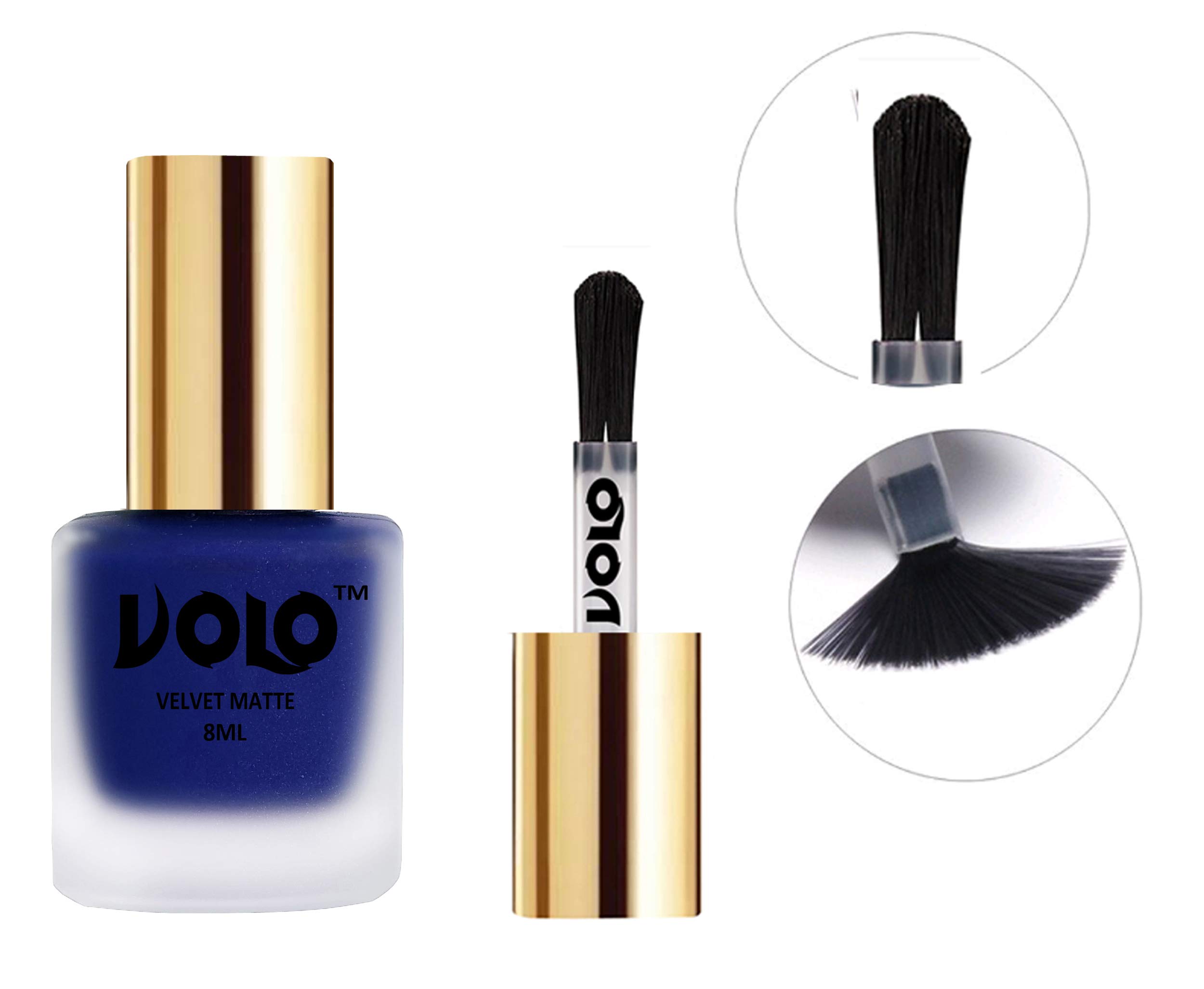 Volo Velvet Matte Nail Polish Set - Pack of 4 (Chocolate Brown, Grey, Tomato Red, Dark Peach) 32ml Each | Long-Lasting, Non-Chip Formula for Parties, Weddings & Special Occasions
