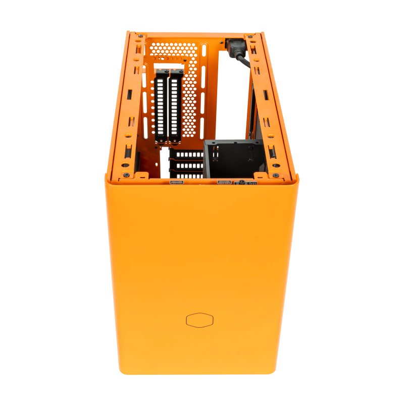 Cooler Master MCB-NR200P Mini-ITX Small Form Factor PC Case with Tempered Glass Side Panel (Orange) - Compact Gaming & Home Office Computer Builds