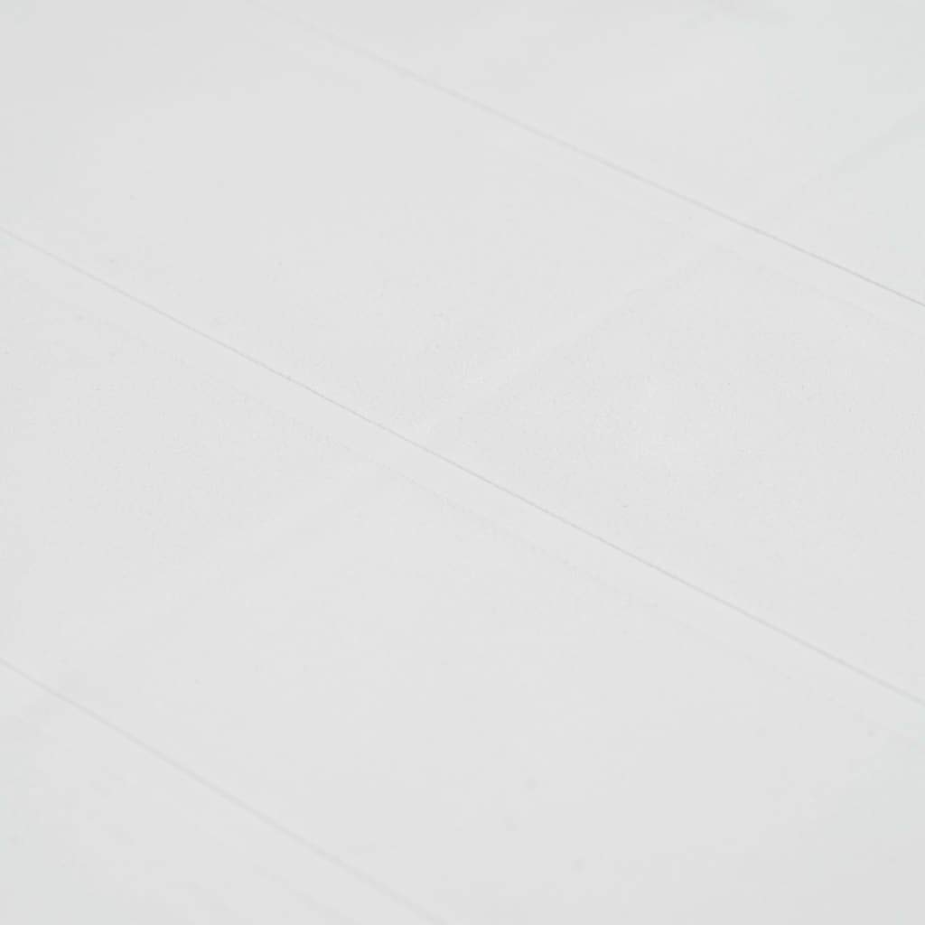 White Plastic Rattan Look Outdoor Garden Table 31.1