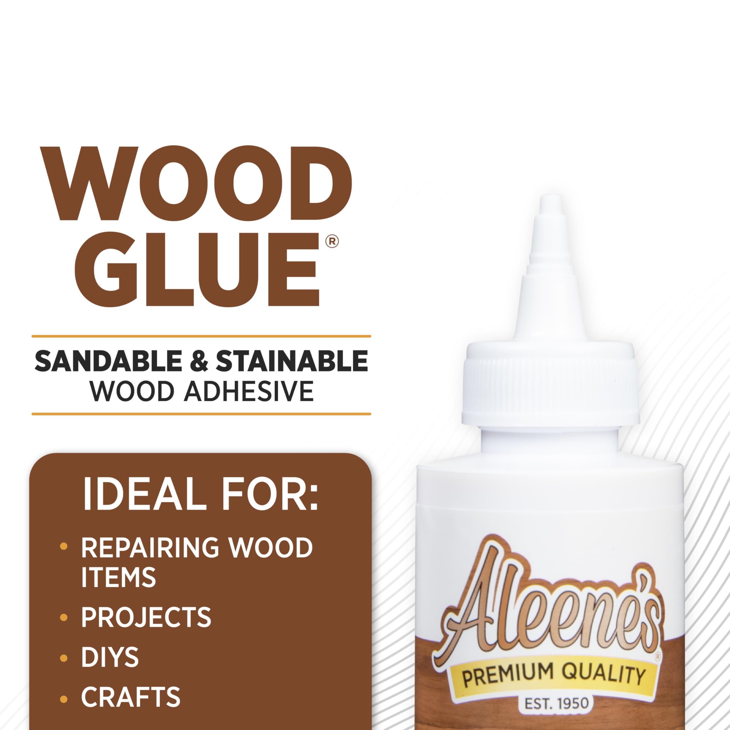 Aleene's Original Tacky Glue 4oz - Fast Drying Wood Glue for DIY Crafts, Woodworking & Home Repairs - Perfect for Furniture, Cabinets & Wooden Toys
