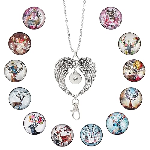 1+12 Reindeer Button Lanyard