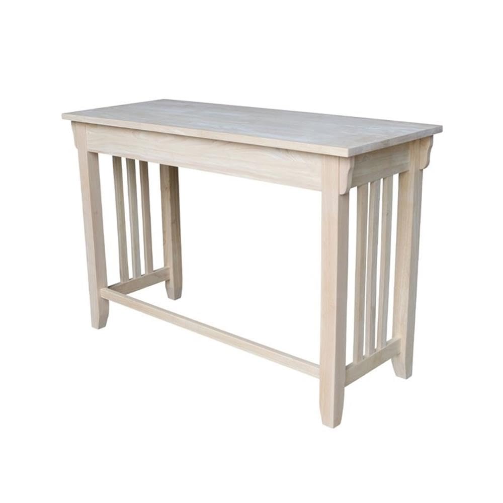 Pemberly Row Mid Century Modern Writing Desk with Drawer - Vintage Home Office Furniture for Small Spaces & Study Rooms