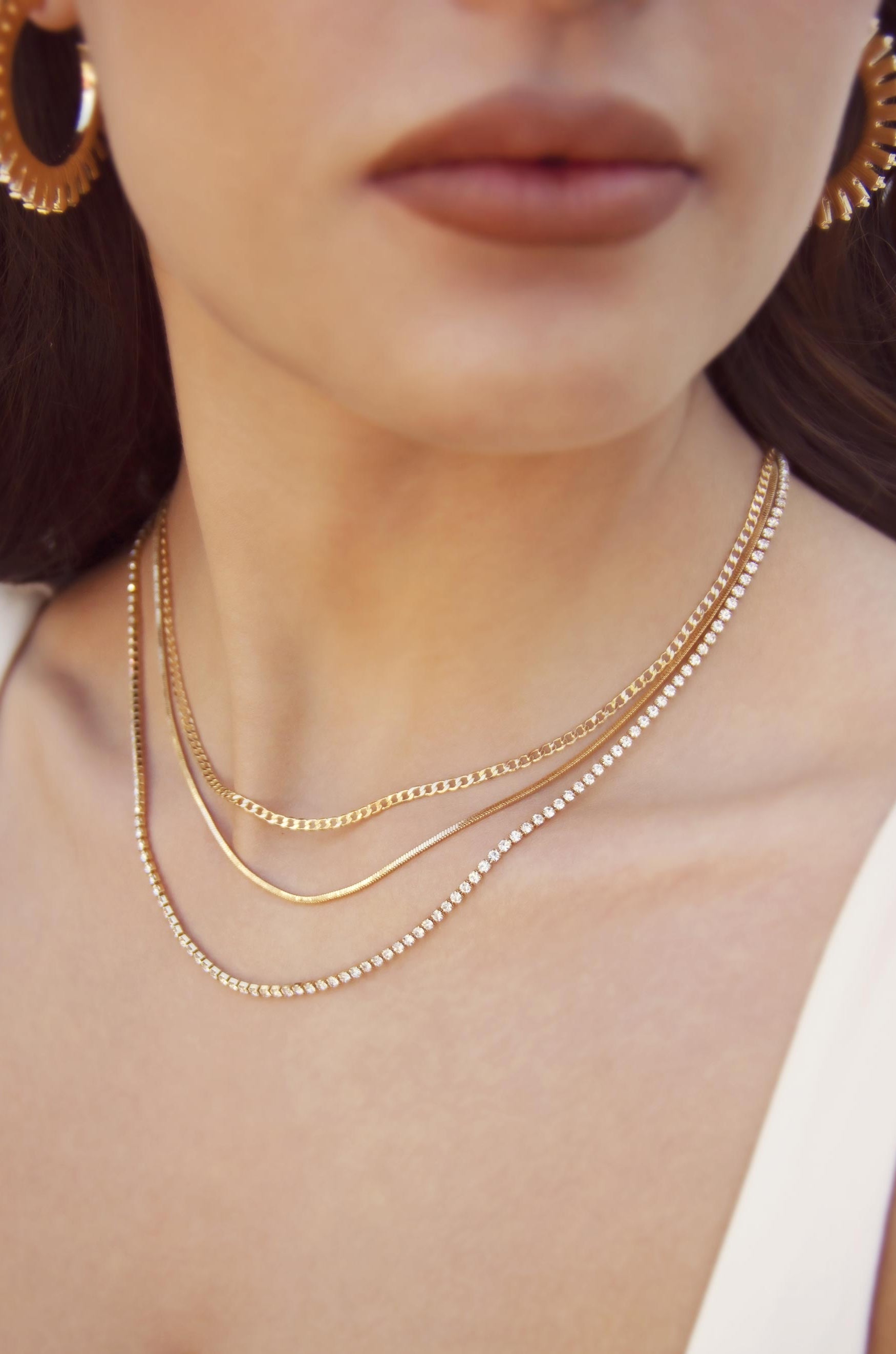 Minimalist Layered Crystal Necklace for Women - Elegant & Dainty Jewelry for Everyday Wear, Parties & Special Occasions