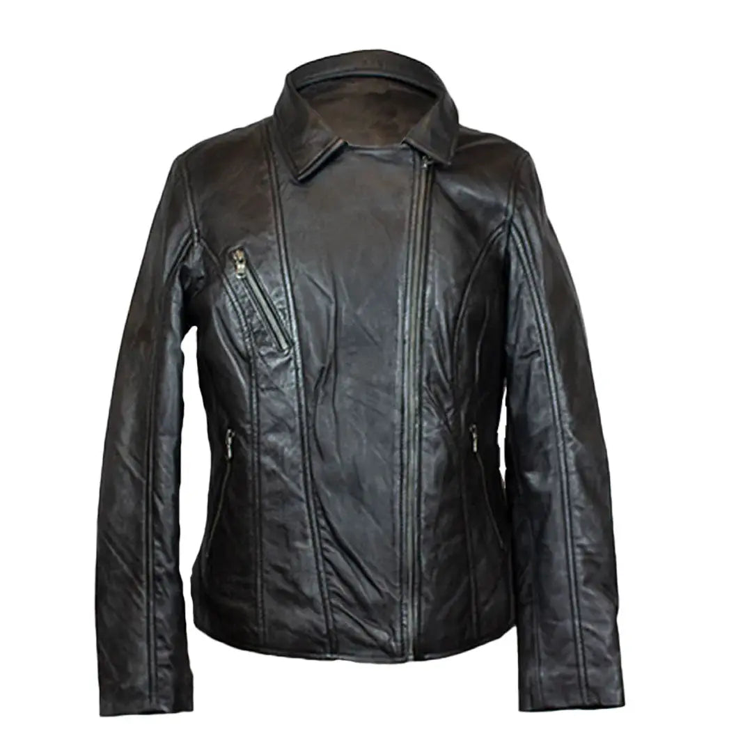 BOL Women's Lamb Leather Biker Style Jacket - Fashionable Motorcycle Jacket for Women - Perfect for Riding, Casual Outfits & Night Out