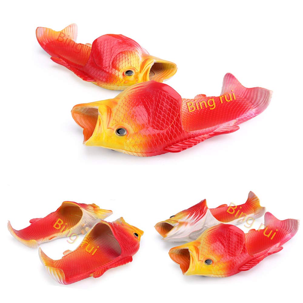 BING RUI CO Fish Slippers - Non-Slip Beach Sandals for Men & Women | Comfortable Casual Water Shoes for Pool, Beach, and Home Use