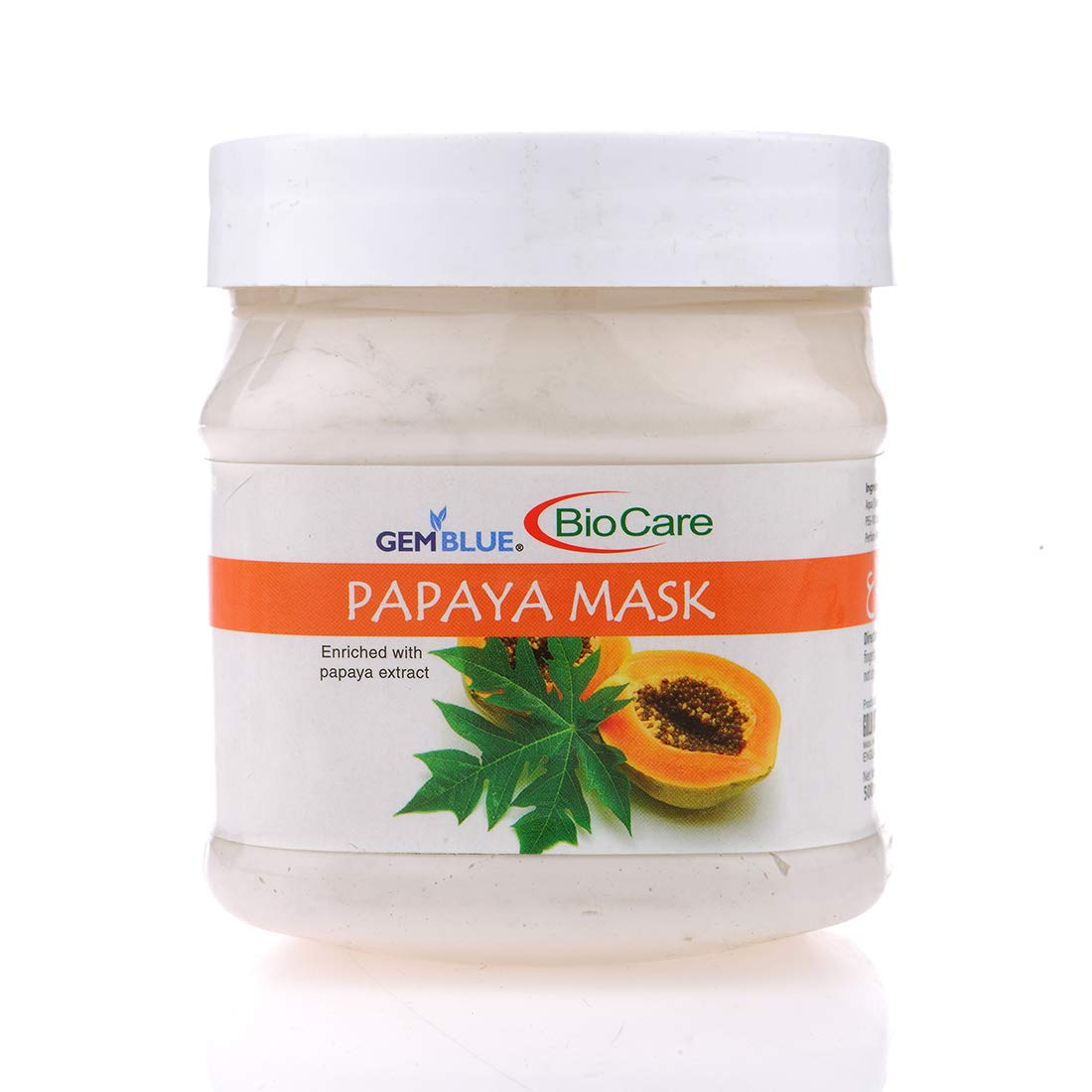 GemBlue Biocare Papaya Enzyme Face Mask - 500ml Deep Cleansing & Exfoliating Treatment for Brightening & Acne Control | Perfect for Oily & Combination Skin Care Routine