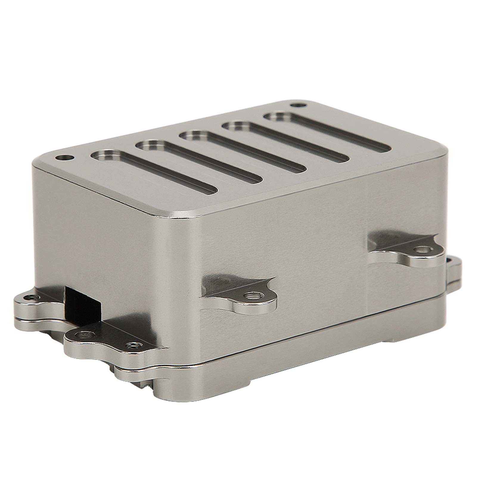 Tbest Waterproof RC Receiver Box - Metal ESC Enclosure for SCX10 1/10 Scale RC Crawler Cars - Upgrade Part for Off-Road RC Models - Perfect for Trail Running & Rock Crawling Adventures