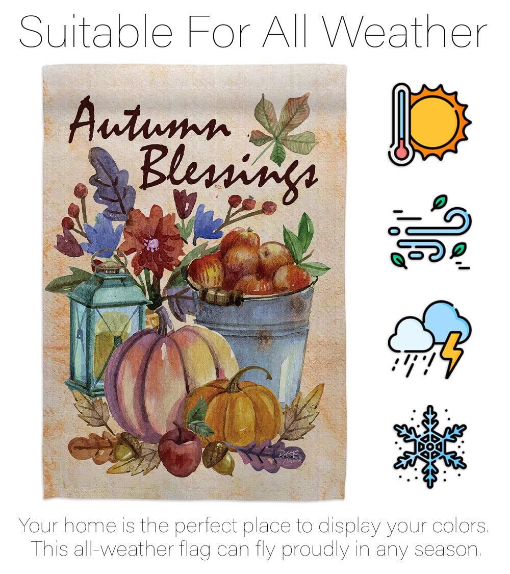 Autumn Blessings Vertical Flags Kit - House & Garden Decor for Fall Harvest
