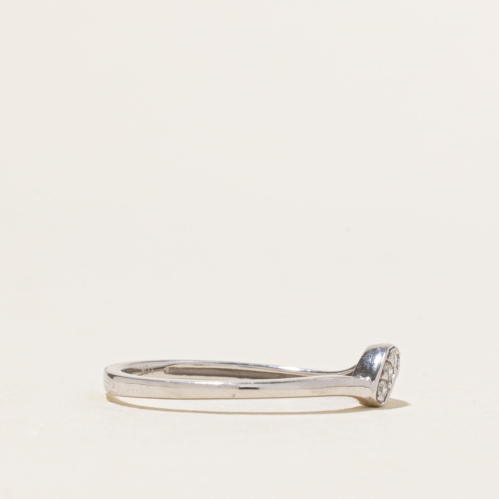 0.05ctw Diamond Contour Band Ring - Size 7.25 | Elegant Wedding Band, Anniversary Gift for Her | Perfect for Engagement, Proposals & Special Occasions