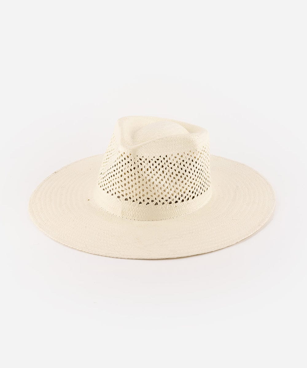 Nell Vented Fedora Straw Hat for Women - Breathable Summer Sun Hat with Wide Brim - Perfect for Beach, Garden, and Outdoor Activities